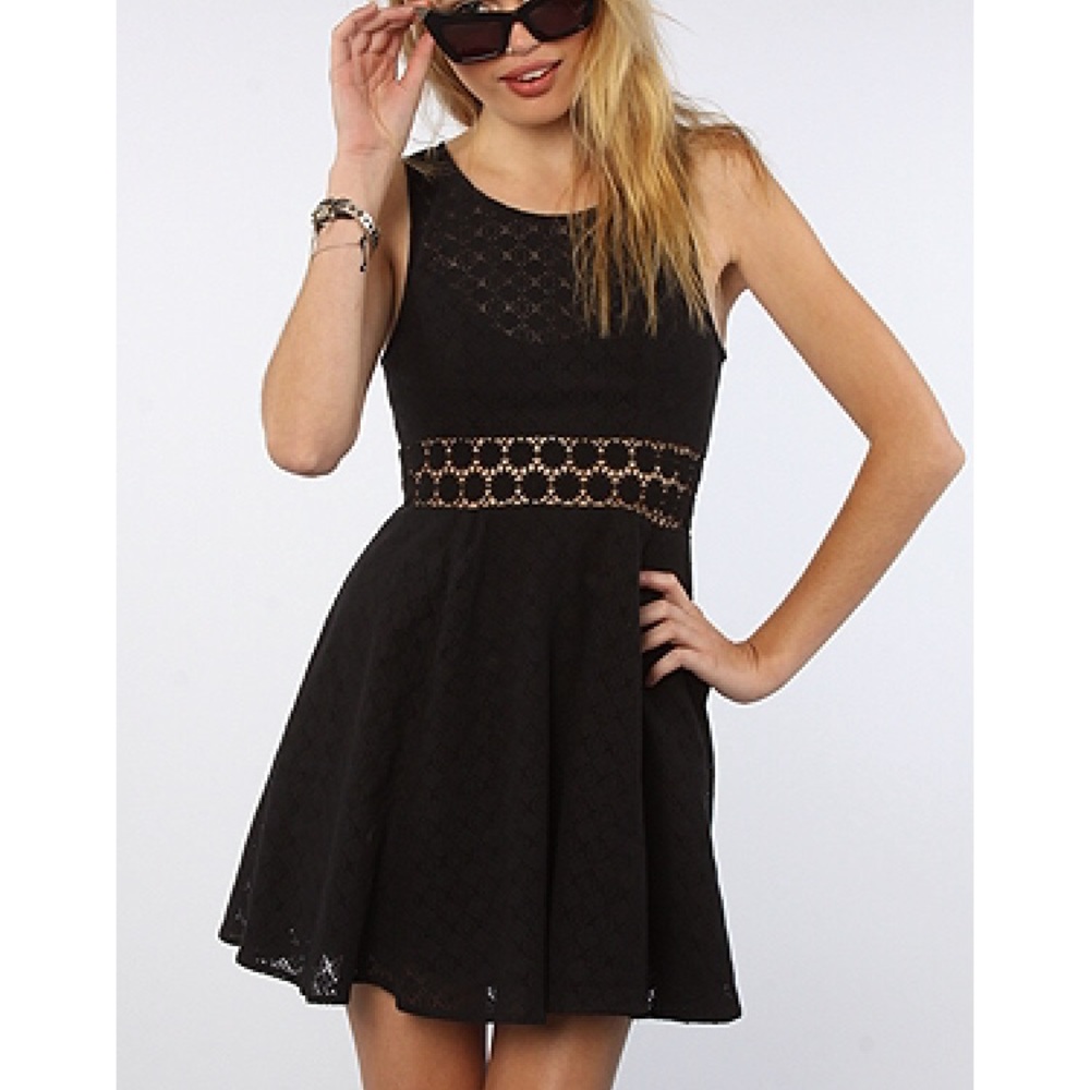 Free People The Daisy Waist Dress in Black